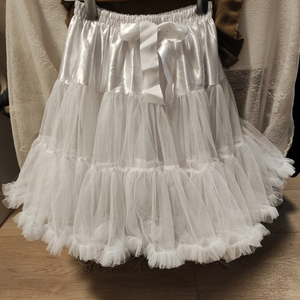 White Tulle Petticoat Skirt